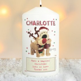 Boofle Personalised Christmas Reindeer Candle