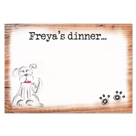 Dog Scribble Personalised Food Mat