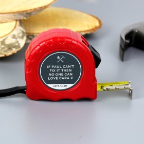 Personalised Message Tape Measure 4.9M - Red