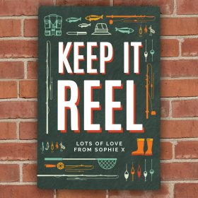 Keep It Reel Personalised Metal Fishing Sign