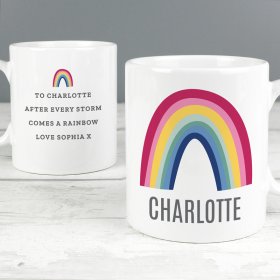 Rainbow Personalised Ceramic Mug