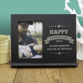 Dad's Personalised Frame Of Honour Slate Photo Frame