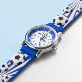 Football Personalised Children's Watch - Blue