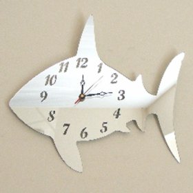 Shark Clock Mirror - 38cm