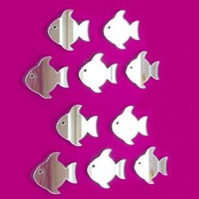 Fish Mirror Big Fish 4cm - Set of 10