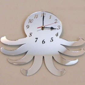 Octopus Clock Mirror - 35cm
