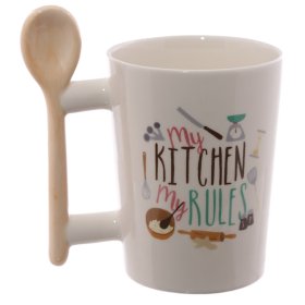 Spoon Handle Ceramic Kitchen Mug