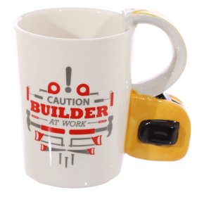 Tape Measure Shaped Handle Ceramic Mug