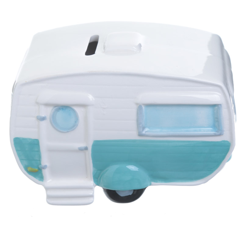 Caravan Classic Money Box Blue Personalised and Novelty Gifts, Buy