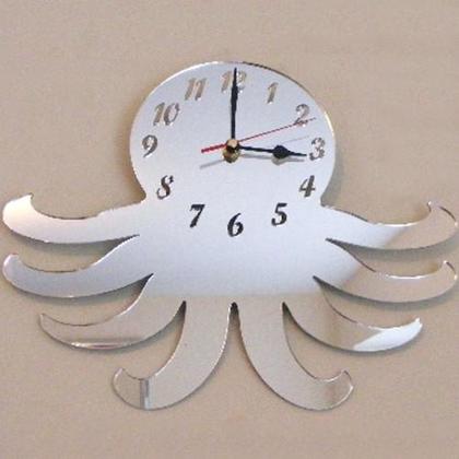 Octopus Clock Mirror - 35cm