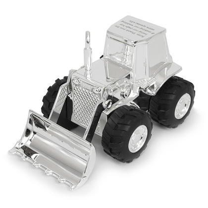 Digger Personalised Money Box - Silver Plated