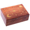 Sheesham Wood Trinket Box with Sun, Moon & Stars Inlay