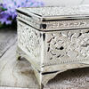 Jewellery Box Personalised - Antique Silver Plated