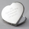 Heart Diamante Personalised Compact Mirror