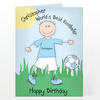 Footballer Personalised Card - World's Best Footballer