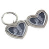 Heart Shaped Personalised Photo Frame Keyring - Nickel Plated