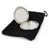 Auntie Round Compact Mirror - Nickel Plated