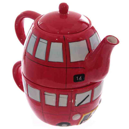 Bus London Routemaster Teapot & Cup Set