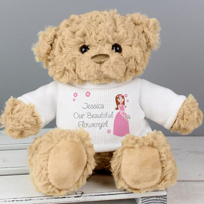 Flower Girl Personalised Teddy