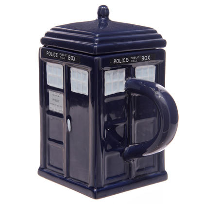 Police Box Square Mug with Lid