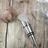 Personalised Wine Bottle Stopper - Contemporary Silver Plated