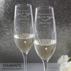 Personalised Hand Cut Heart Flutes - Set of 2