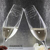 Personalised Hand Cut Heart Flutes - Set of 2