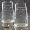 Personalised Hand Cut Heart Flutes - Set of 2