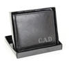 Initials Personalised Leather Wallet - Black