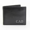 Initials Personalised Leather Wallet - Black