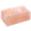 Himalayan Salt Double Tealight Candle Holder - Rectangular