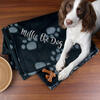 Dog Personalised Fleece Blanket - Paw Print