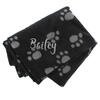 Dog Personalised Fleece Blanket - Paw Print