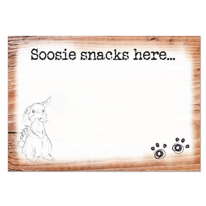 Rabbit Scribble Personalised Food Mat