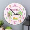 Animal Alphabet Personalised Clock - Girls