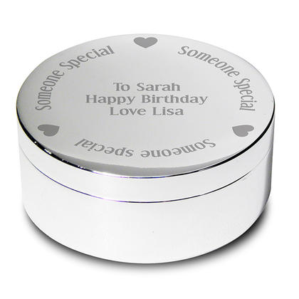 Someone Special Personalised Round Trinket - Nickel Plated