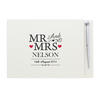 Mr & Mrs Personalised Guest Book with Pen