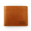 Message Personalised Leather Wallet - Brown