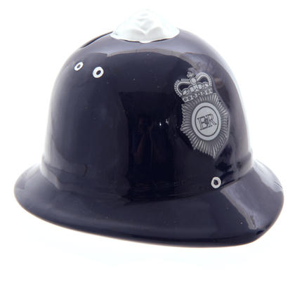 Police Helmet Ceramic Money Box