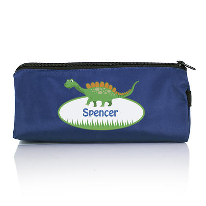 Dinosaur Personalised Pencil Case - Blue