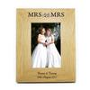 Mrs & Mrs Personalised Oak Finish 6 x 4 Photo Frame