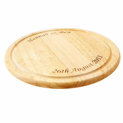 Personalised Wooden Chopping Board - Round