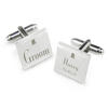 Groom Personalised Cufflinks - Top Hat Motif