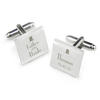Father of the Bride Personalised Cufflinks - Top Hat Motif