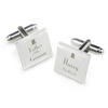 Father of the Groom Personalised Cufflinks - Top Hat Motif