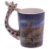 Giraffe Head Safari Printed Ceramic Mug