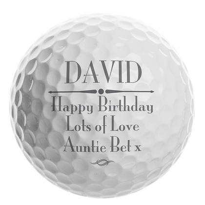 Golf Personalised Message Ball