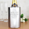 Mr & Mrs Personalised Wine Cooler - Stainless Steel