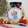 Me To You Christmas Round Sweetie Personalised Jar