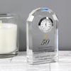 50th Golden Anniversary Personalised Crystal Clock